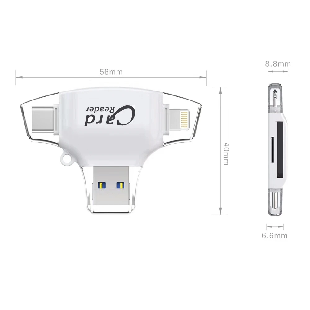 Устройство для чтения карт Micro SD USB Type-C RS MMC iPhone iPad Samsung MacBook | Компьютеры и офис