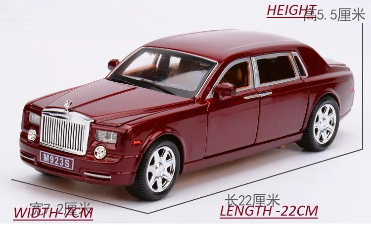 1/24 большая литая роскошная модель автомобиля Collectiion L = 20 см дисплей W/6 с открывающимися дверцами красивая картина оттягивание и возврат мощности