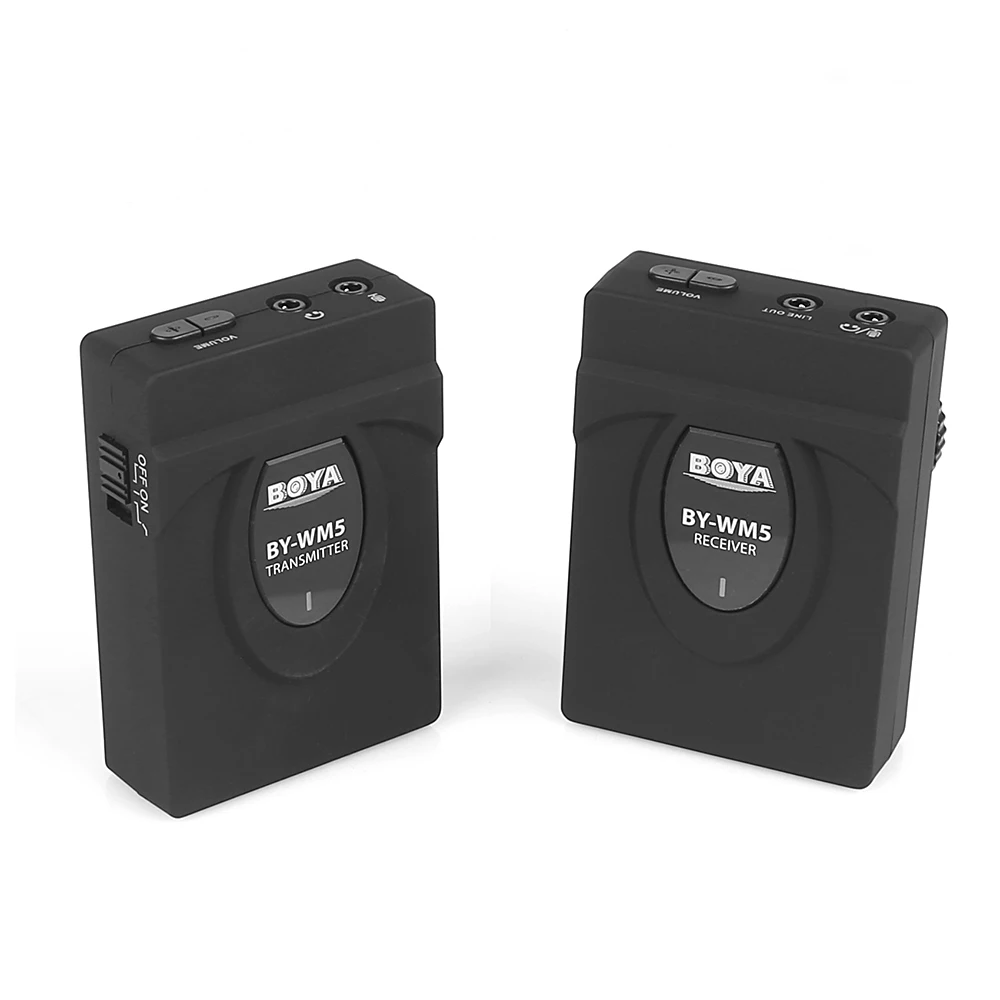 BOYA BY-WM5 Pro Wireless Lavalier Lapel Microphone System for DSLR Canon Nikon Sony DV Camera Camcorders Audio Studio Recorder |