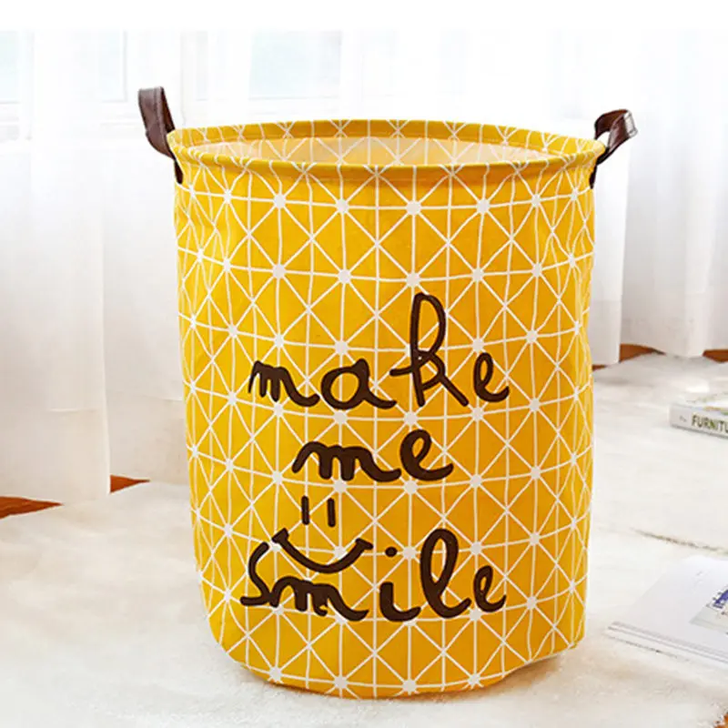 Yellow MICCK складная корзина для белья, стоячий держатель, сумка для хранения грязной одежды, для хранения игрушек, бытовой Органайзер, баррель для мелочей - Цвет: Yellow
