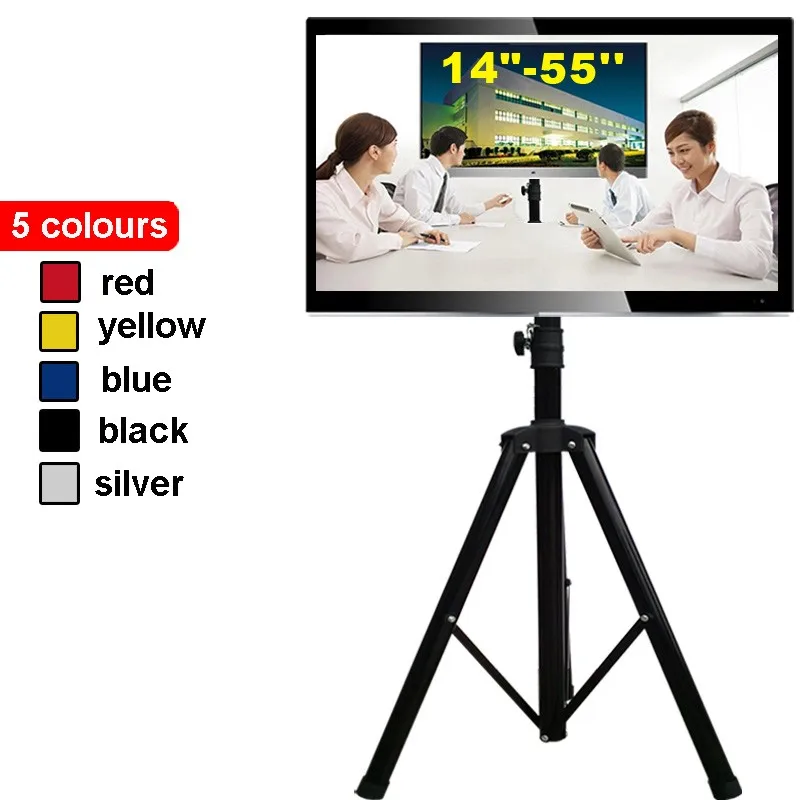 Передвижная Складная напольная подставка для ЖК телевизора 14 55 дюймов кронштейн