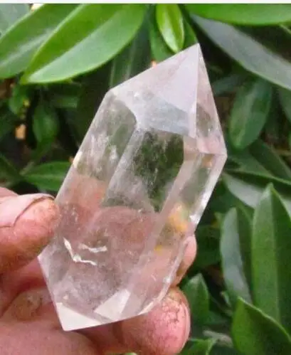 

high quality 1PCS pretty natural clear transparent Quartz Crystal double Terminated Wand Healing