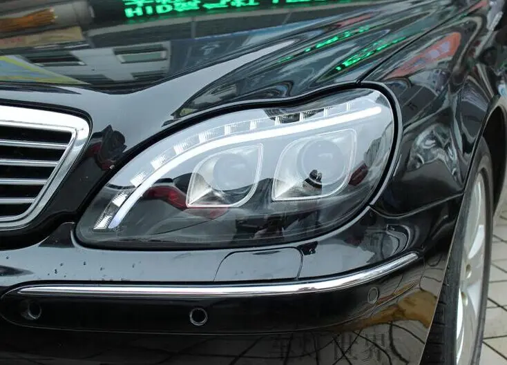 Стайлинг автомобиля для фар Бен-З S280 S320 S500 S600 1998-2001 W220 светодиодный ные фары ДХО