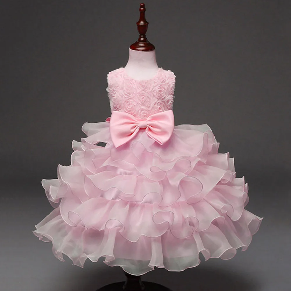 Одежда для маленьких девочек хлопковое нарядное платье подружки невесты с