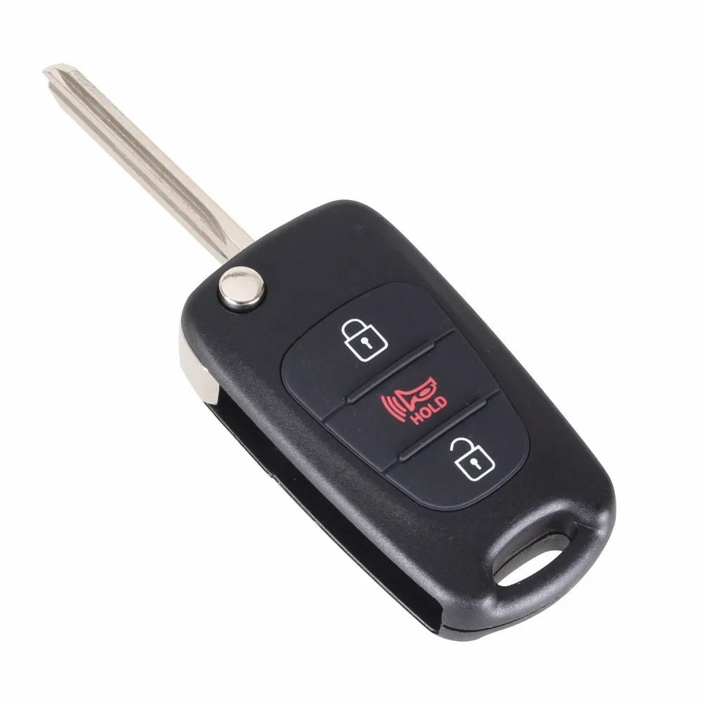 Dandkey 3 Buttons Flip Folding Remote Car Key Shell For HYUNDAI KIA SOUL Keys Blank Case Cover key shell | Автомобили и мотоциклы