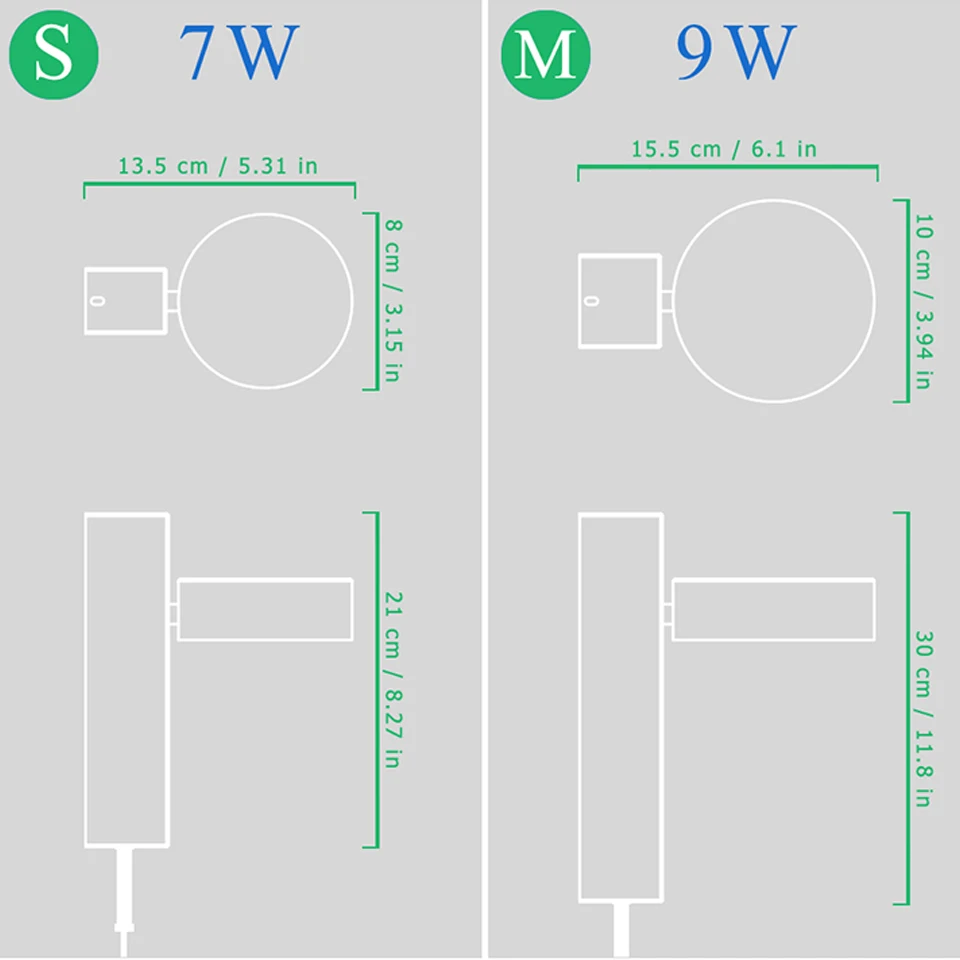 Светодиодный настенный светильник в скандинавском стиле Simple7W 9 Вт, настенный светильник для спальни, гостиной, прохода, учебы, чтения, затемнения, современный бра, настенные светильники