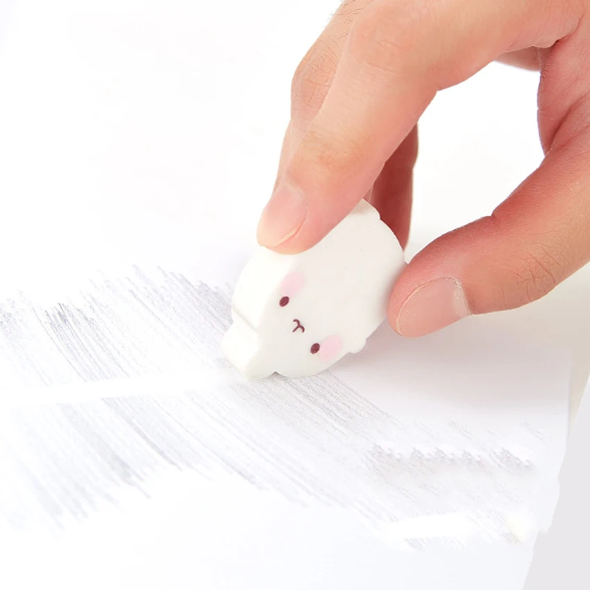 2 шт./лот Molang Кролик Утка резиновый ластик Забавный ученик для детей канцелярские товары студенческие подарки