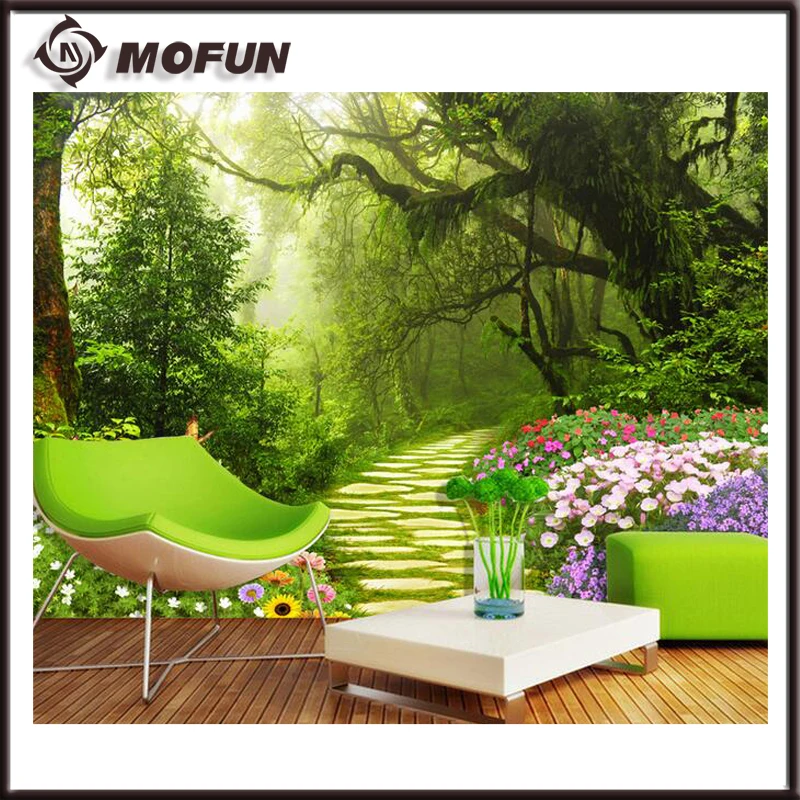Пользовательские 3D первобытном лесу настенная фото стены Бумага Декорации для