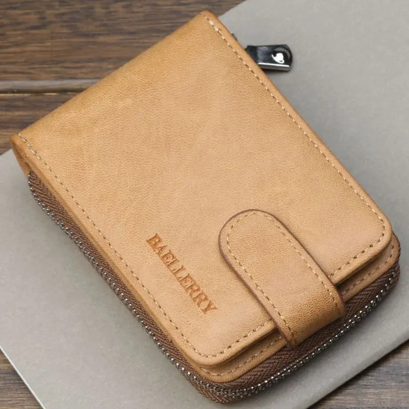 

Men's Leather Credit Card Holder Clutch Business Bifold Coin Purse Wallet Pockets