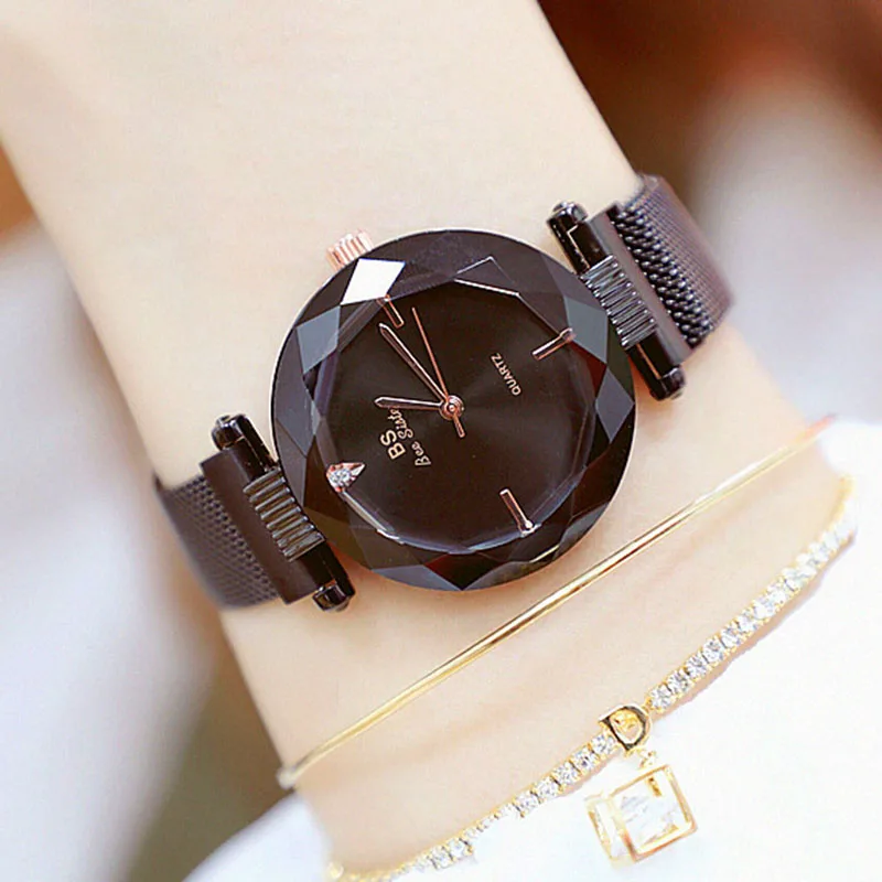 

Women Stainless Steel Watch Top Luxury Brand Famous Black Watches Women Ladies Casual Dress Quartz Wristwatch Simple reloj mujer
