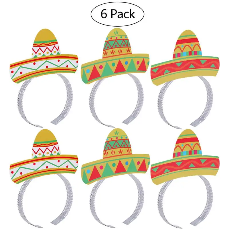 6 шт. вечерние разноцветные аксессуары головные повязки Sombrero|Украшения своими