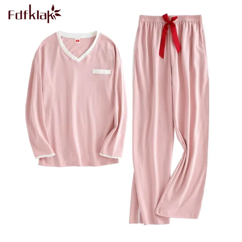 Fdfklak Winter Pajamas For Women Long Sleeve Pyjama Femme Large Size Ladies Pajama Set Cotton Pijamas Mujer Women's Sleepwear | Женская