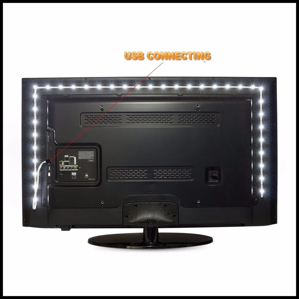 DC 5 В USB светодиодный SMD 3528 RGB Гибкий Светильник лампы светильник ТВ фон ing клейкая