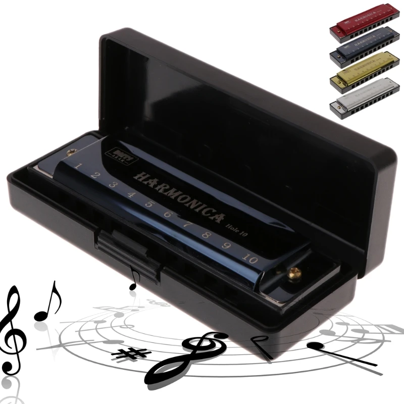 OOTDTY 10 Отверстия Ключ C Blues гармоника музыкальный инструмент обучающая игрушка с