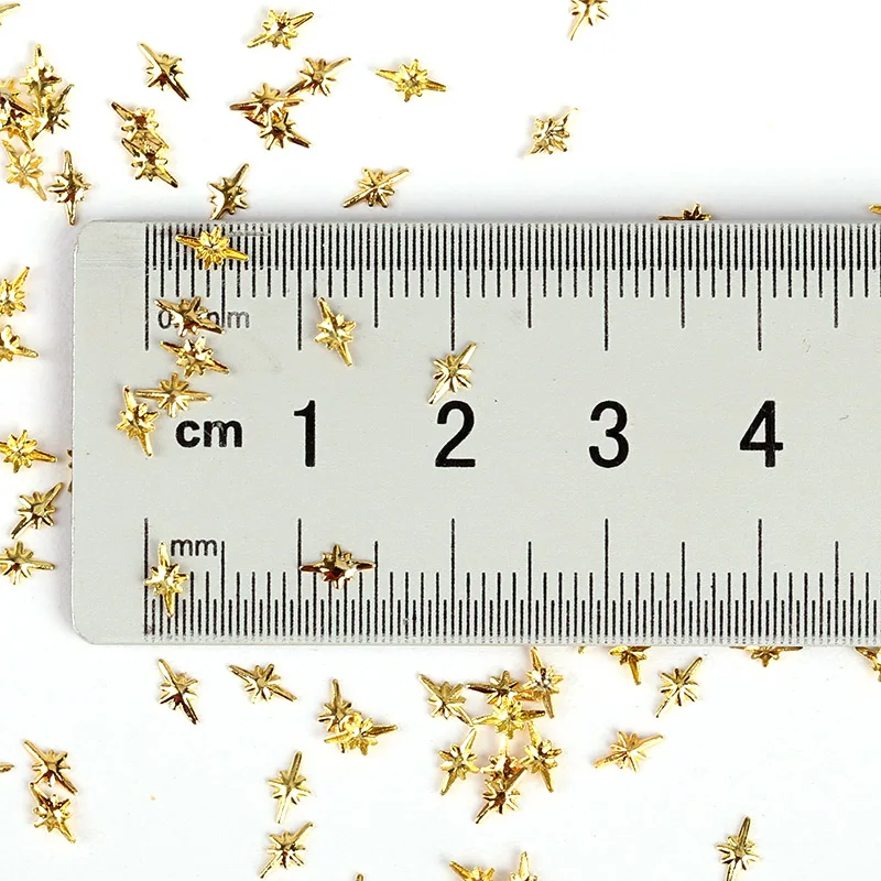 Charms DIY Adhesive Nail Art Decorations Supplies Gold Big Dipper Star Studs Design For Nails Manicure 3D Copper Accessory PJ599|nail art