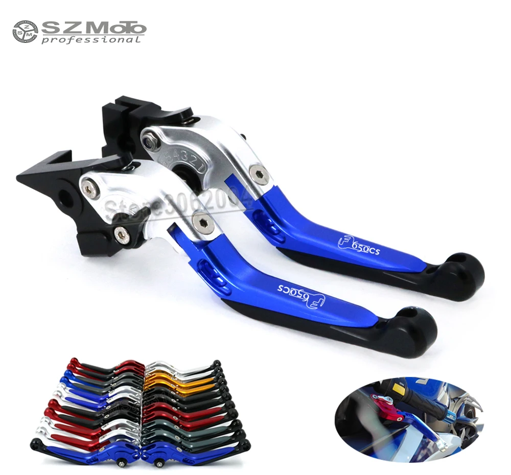 

For BMW F650CS F650 CS 2004-2005 Motorcycle Accessories Folding Extendable Adjustable Brakes Clutch Levers With LOGO CNC
