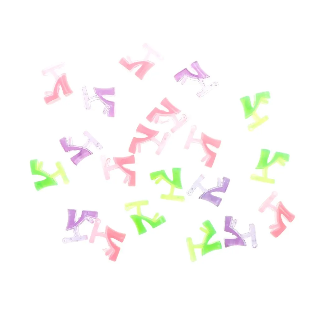 10pair random color 1/10 пар; Модные цветные сандалии с бантиком; обувь на высоком каблуке для куклы; аксессуары; одежда; платье; подарок на Рождество - Цвет: 10pair random color