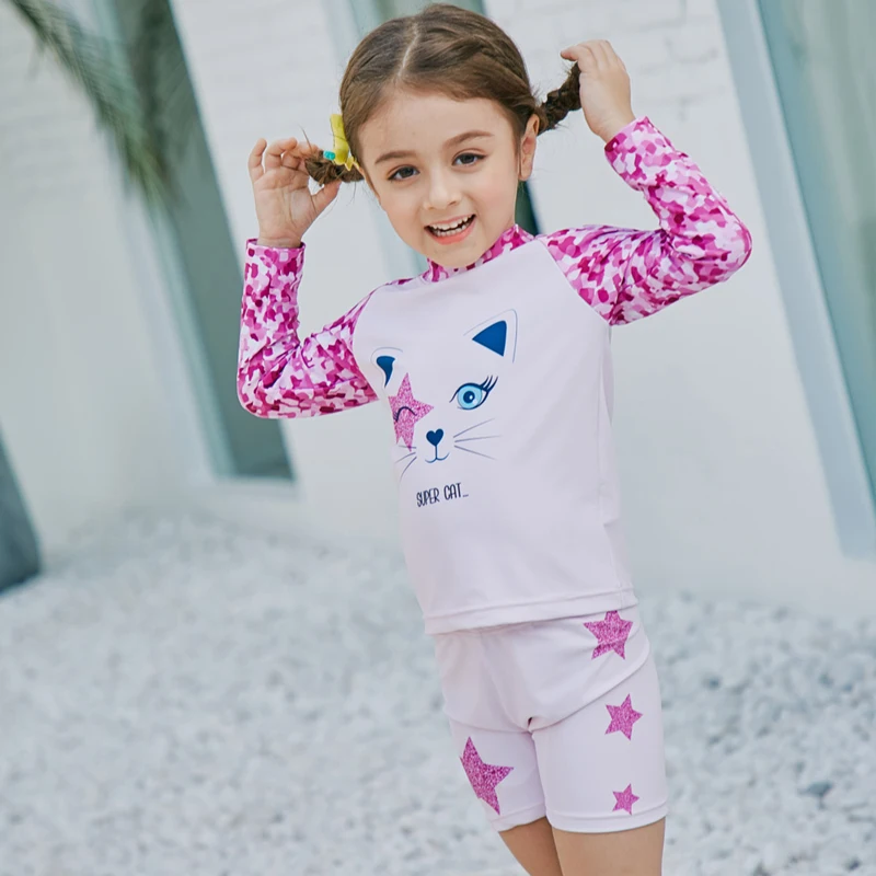 Rashguard/детский купальный костюм для девочек комплект из 2 предметов мальчиков