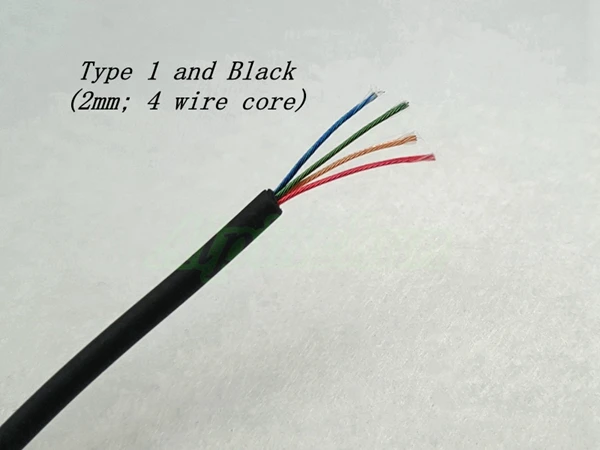 Type 1 and Black Aipinchun 20 метров DIY аудио кабель для наушников Ремонт Замена наушников медный провод TPE шнур - Цвет: Type 1 and Black