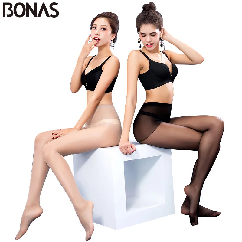 BONAS 6 шт./лот 15D нейлоновые колготки женские летние Бесшовные высокая эластичность, спандекс Колготки женские модные эластичные хлопковые колготки