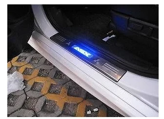 Синяя светодиодная Накладка на порог для Mitsubishi OUTLANDER SPORT RVR ASX 2011|scuff plate|led scuff platessill