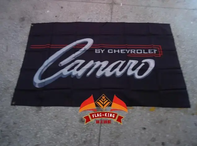 Флаг с черным логотипом Camaro 90*150 см флаг king из полиэстера|flag king|polyester flaglogo flag |