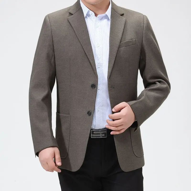 Мужские блейзеры WAEOLSA однотонный приталенный пиджак красного серого цвета