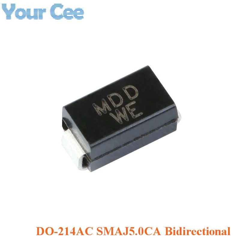 10 шт. SMD DO-214AC серии TVS диод подавления переходных режимов двунаправленный SMBJ58CA SMBJ40CA SMBJ5.0CA SMBJ6.5CA SMBJ20CA - Цвет: SMAJ5.0CA
