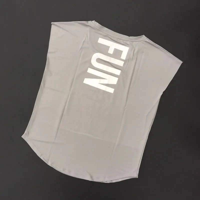 Женский жилет для бега с буквенным принтом майка йоги быстросохнущая спортивная