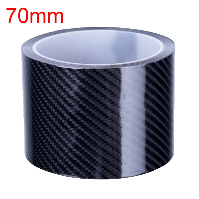 Carbon Fiber 70mm 5D Автомобильная наклейка s из углеродного волокна, виниловая водонепроницаемая пленка, автомобильная дверная порога, бампер, защитная наклейка и наклейки, аксессуары - Название цвета: Carbon Fiber 70mm