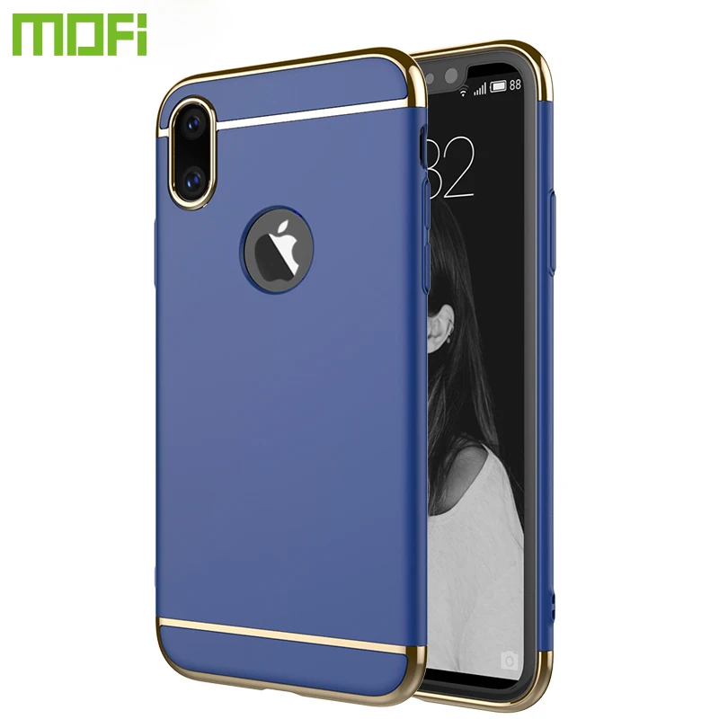 Для iphone х чехол MOFI оригинальный 3 in1 матовый противоударный покрытие металла