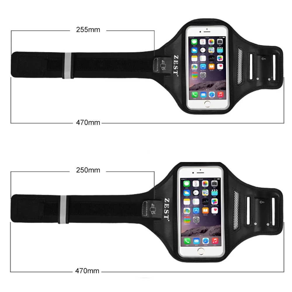 Новинка 2019 года бег мобильный повязку черный кант Спорт с регулируемый ремешок