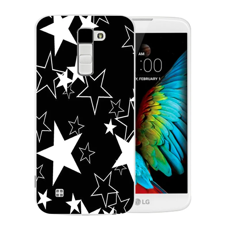 Роскошный гибкий чехол для LG K10 LTE K420N K430 K430ds F670 из мягкого ТПУ с красочным рисунком
