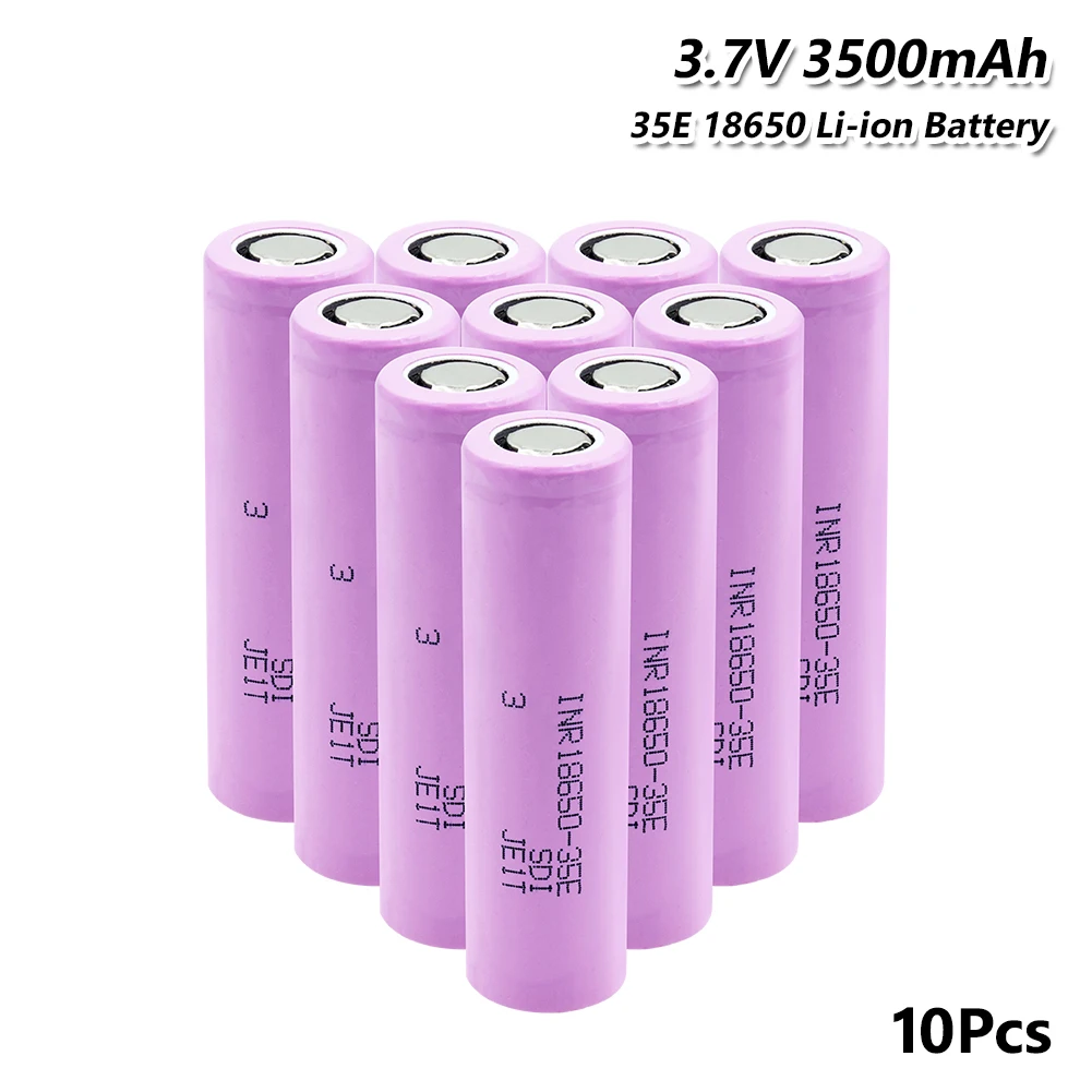 1/2/4/6/8/10 шт.; Новинка; обувь на плоской подошве-топ розовый INR18650-35E 3,7 V 3500 мА/ч, литий-ионные аккумуляторы Перезаряжаемые для извилистый е сигалреты фонарик