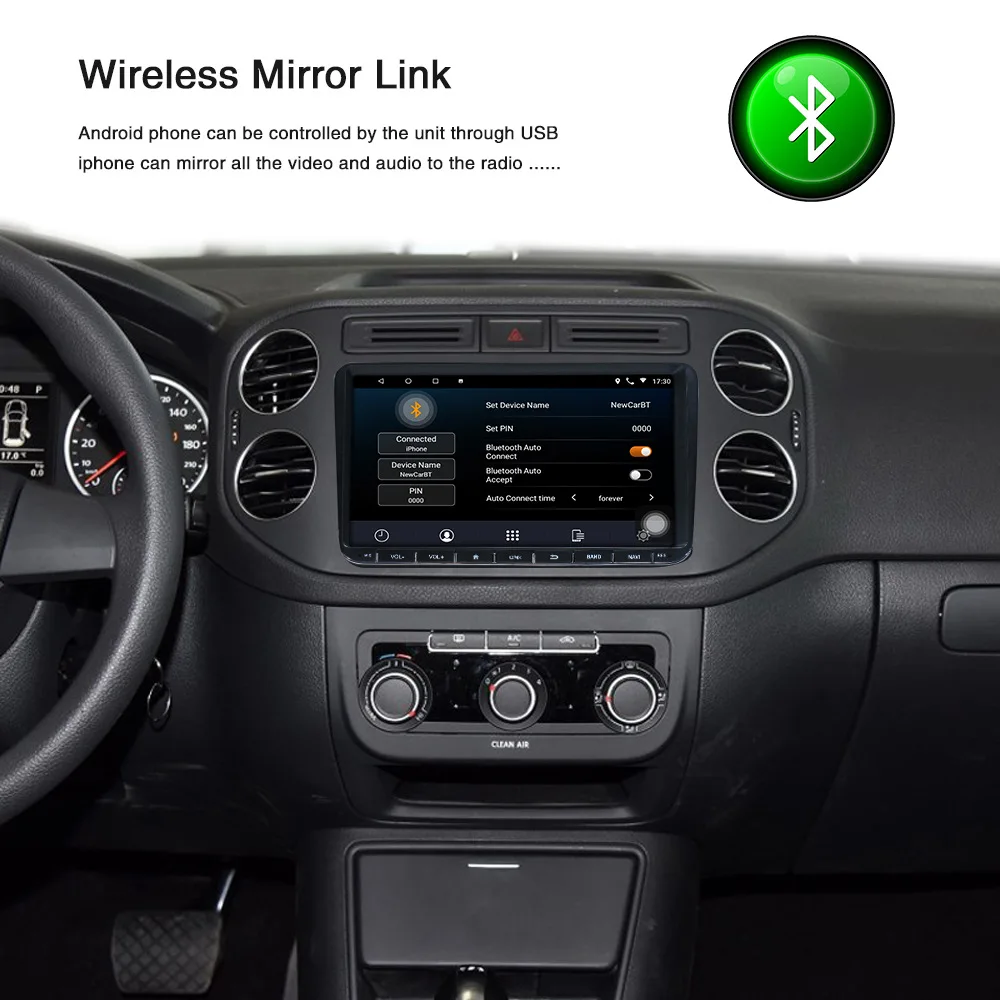 " Автомагнитола для VW Polo Golf Volkswagen Android 8,1 радио Coche Авторадио камера заднего вида 1080P зеркальная связь радио самоходов