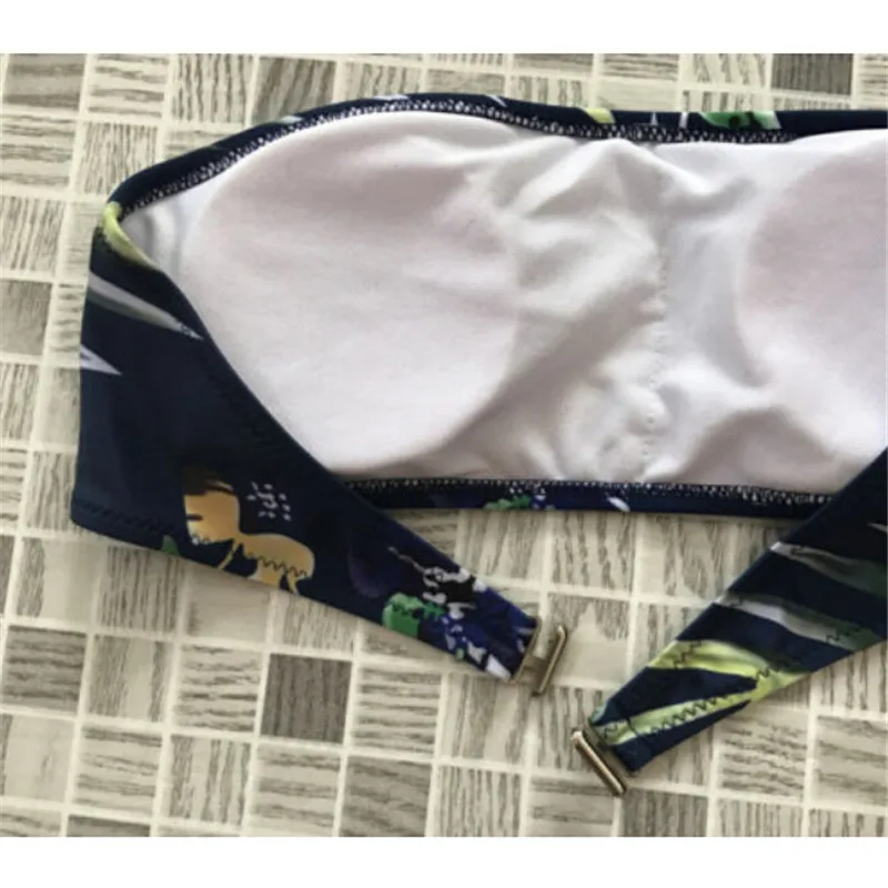 2017 завернутый грудь купальник бикини бразильское для женщин винтажный Ретро