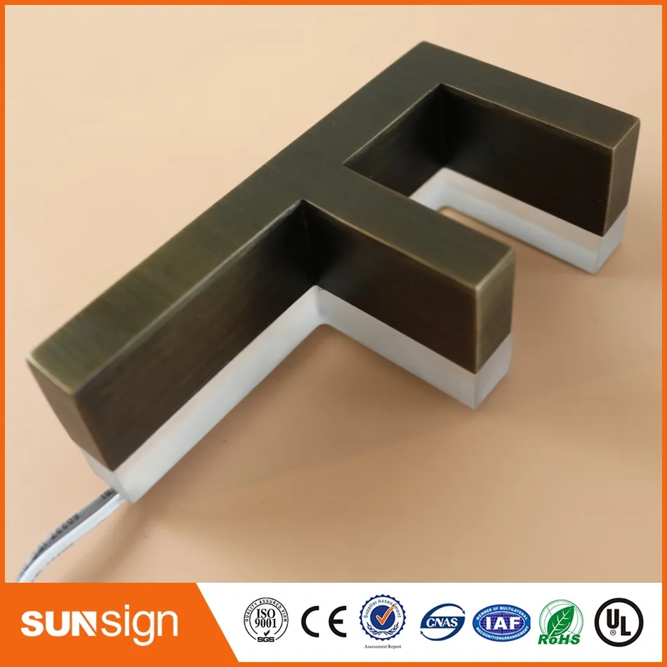 Наружные архаизмы из нержавеющей стали акриловые с подсветкой светодиодные