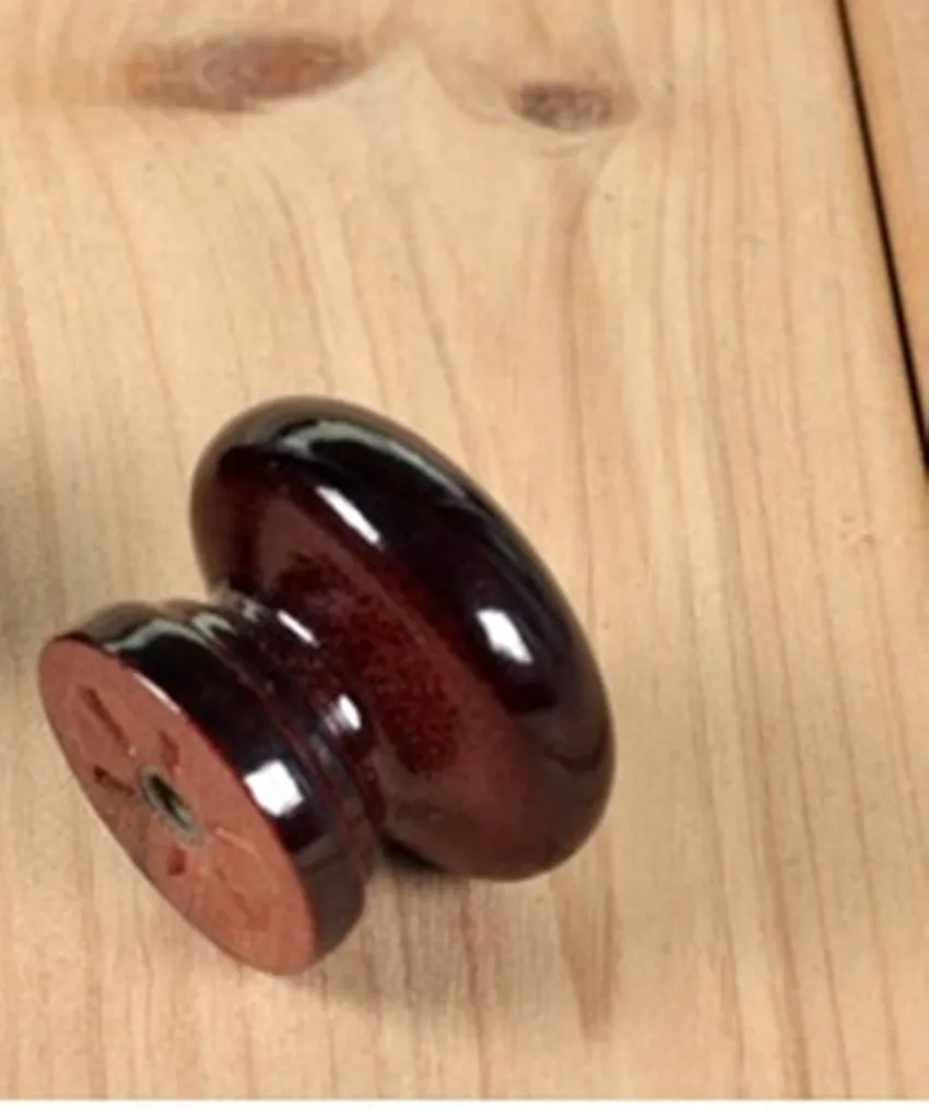 Ручки для ящиков и шкафов деревянные ручки черного цвета туфель прикроватного