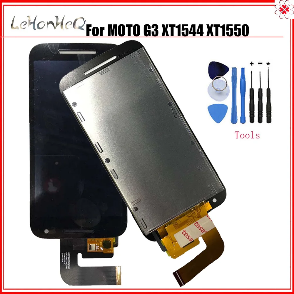 100% тест ЖК дисплей для Motorola MOTO G3 G 3rd XT1541 сенсорный экран дигитайзер сборка XT1544 XT1550