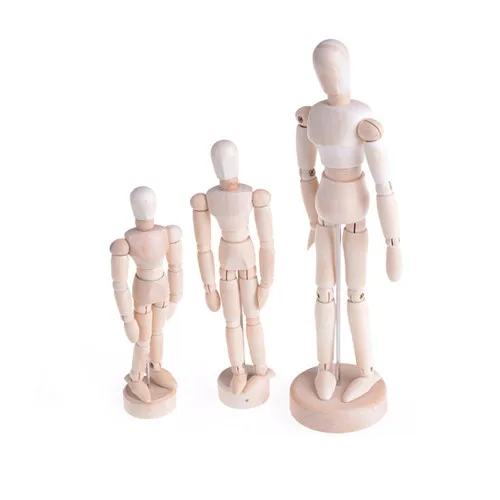 

4.5''/5.5'' 8" Drawing Model Wooden Human Male Manikin Jointed Mannequin Puppet 1PCS 3Sizes Hot!