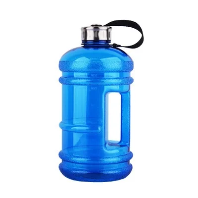 Синий 2.2L Спортивная бутылка с водой Кемпинг Пеший Туризм Велоспорт космической бутылка полгаллона большой Ёмкость Фитнес обучение посуда для напитков - Цвет: Синий