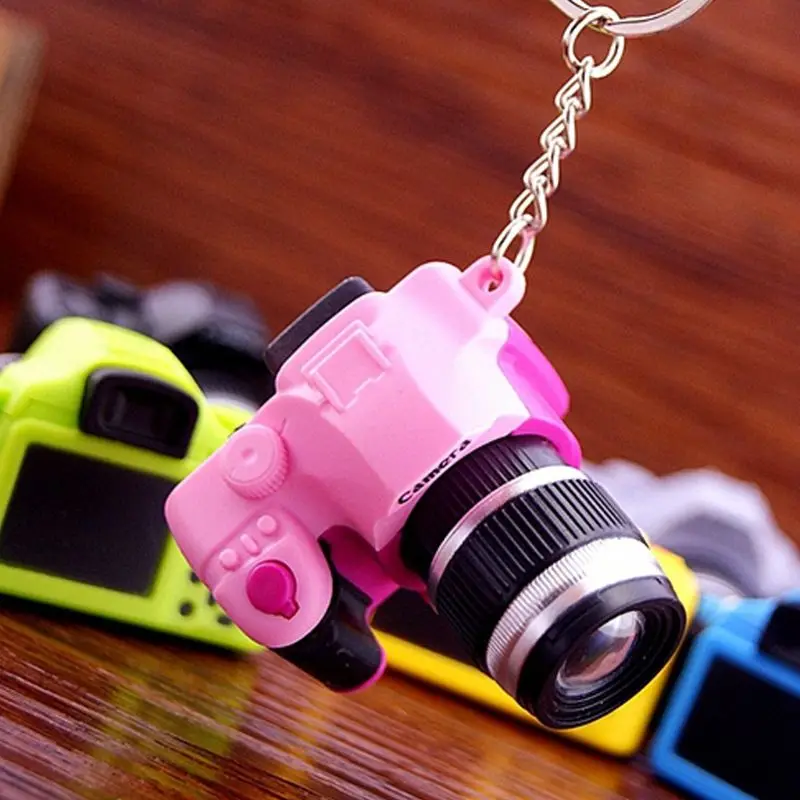 

HBB 1PC Baby Toys Super Mini Sound Camera with LED Creative DIY Art Craft Plastic Key Ring Cute Kids Electrical Toys 7 Colors