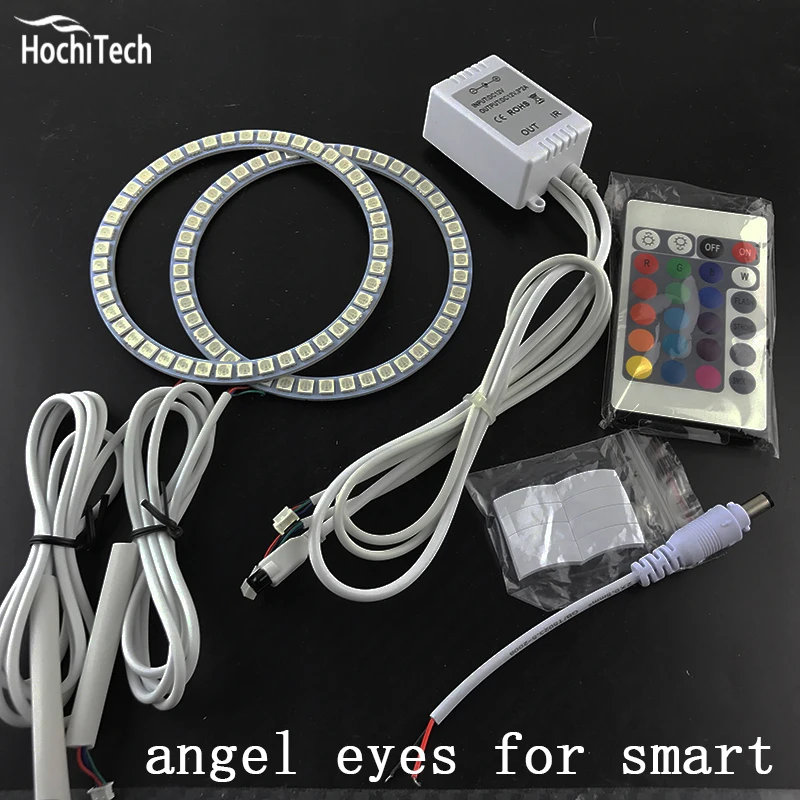 Отличный RGB светодиодный цветной фонарь halo angel demon eyes kit для Smart Fortwo W451 Mk2 2008 2009 2010 2013
