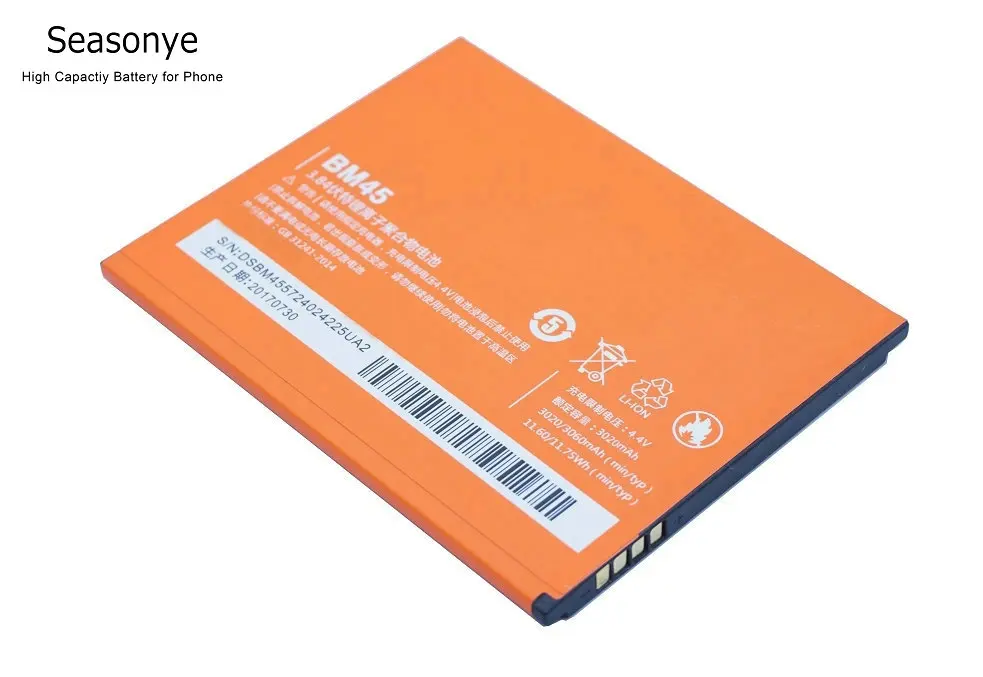 Сменная батарея для Xiaomi Hongmi Red Rice Redmi Note 2 Note2 BM 45/BM45 + код отслеживания 3020