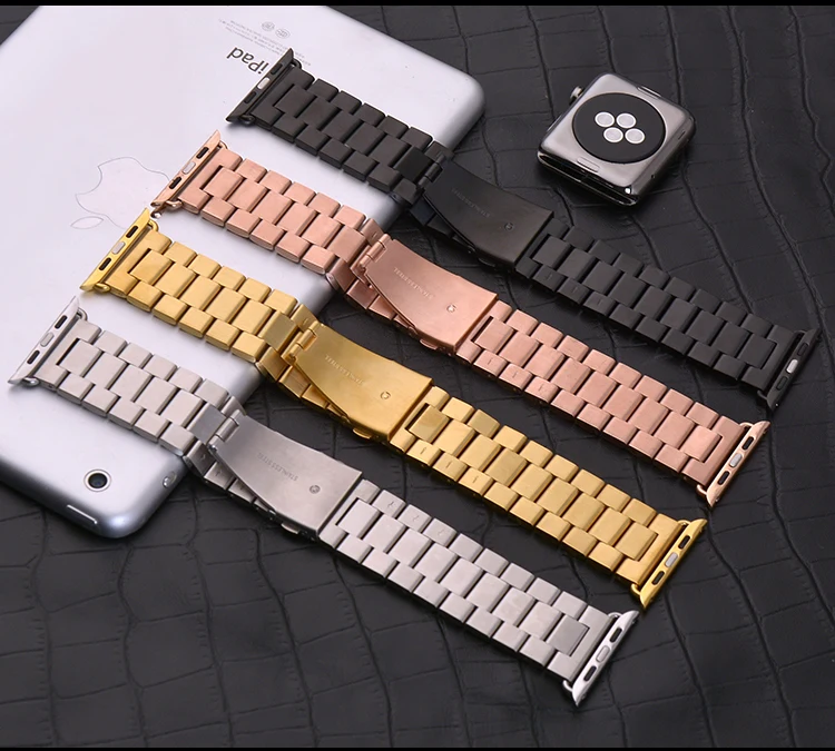 Бренд Нержавеющая сталь ремешок для наручных часов Apple Watch версии 3/2/1 38 мм 42