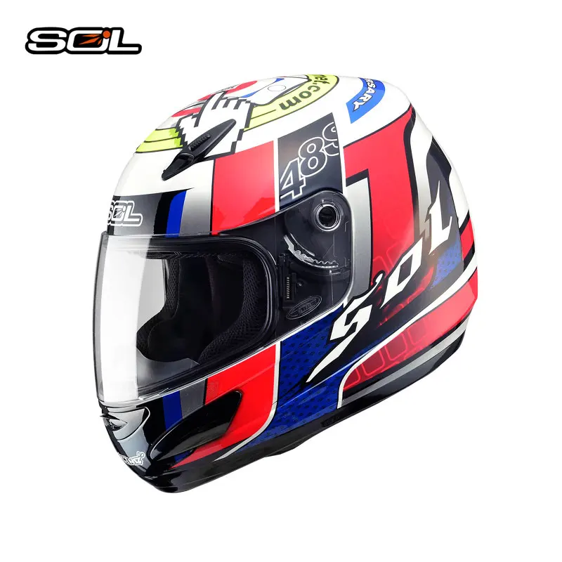 3 SOL moto rcycle шлем Полнолицевой шлем для мужчин и женщин moto bike capacete highway moto шлем moto cicleta Casque moto Casco 48S - Цвет: 3