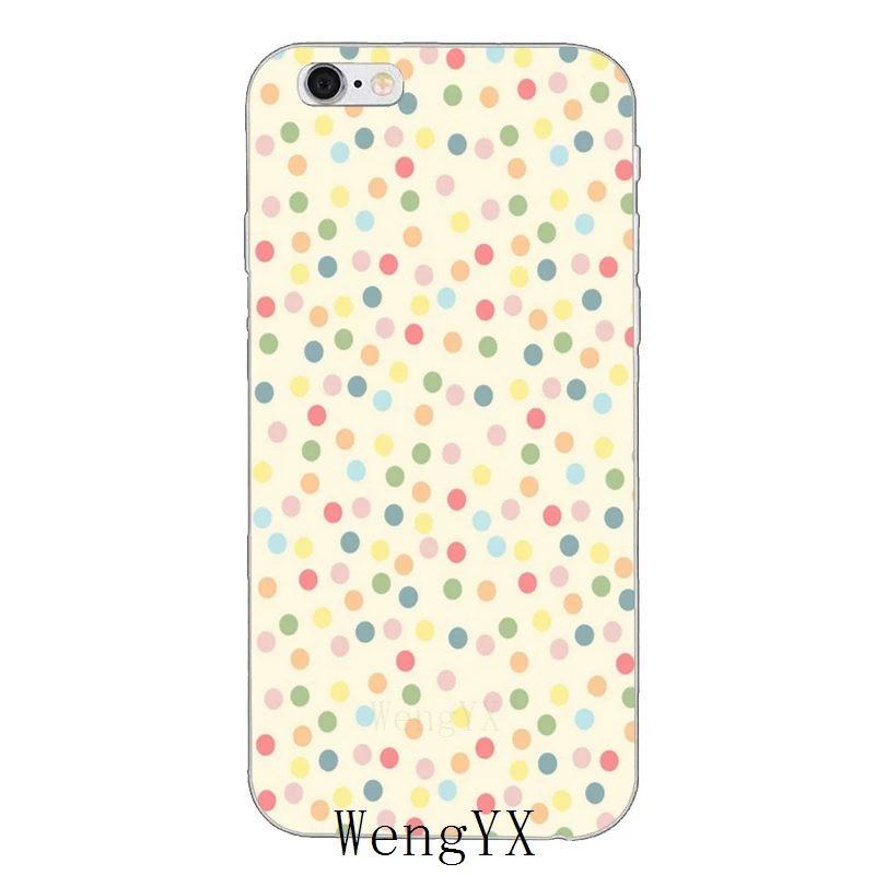 Черный белый золотистый горошек дизайн тонкий мягкий чехол для телефона с