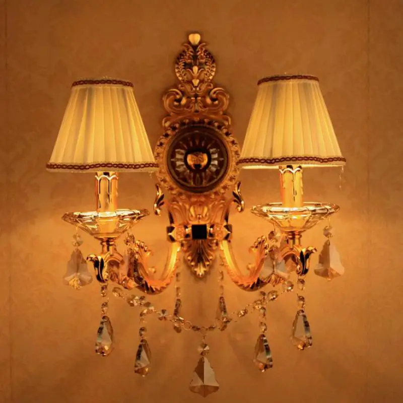 Покрытое золотом настенное бра для помещений светильник гостиничной комнаты