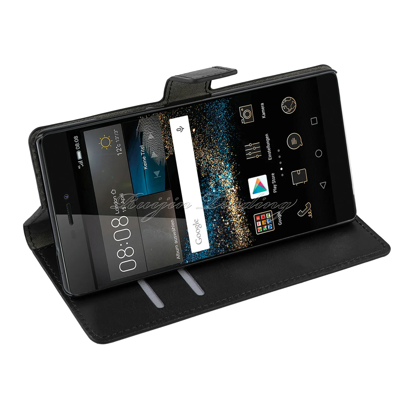 Роскошь кожи сальто Стенд мобильный чехол для телефона huawei P7 P8 lite Y330 бумажник с