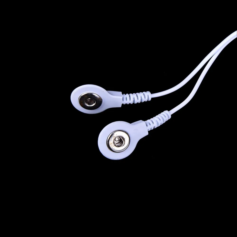 TOP quality 2.5mm 2 Button In 1 Lead Wires Connecting Cables for Therapy Machine Body Massage Related Supplies | Красота и здоровье
